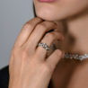 Кольцо Tiffany & Co Platinum Diamond Bubble Band(54514) №2