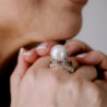 Кольцо Ralfdiamonds White Gold 13.5 mm Pearl Diamonds Ring(12669) №3
