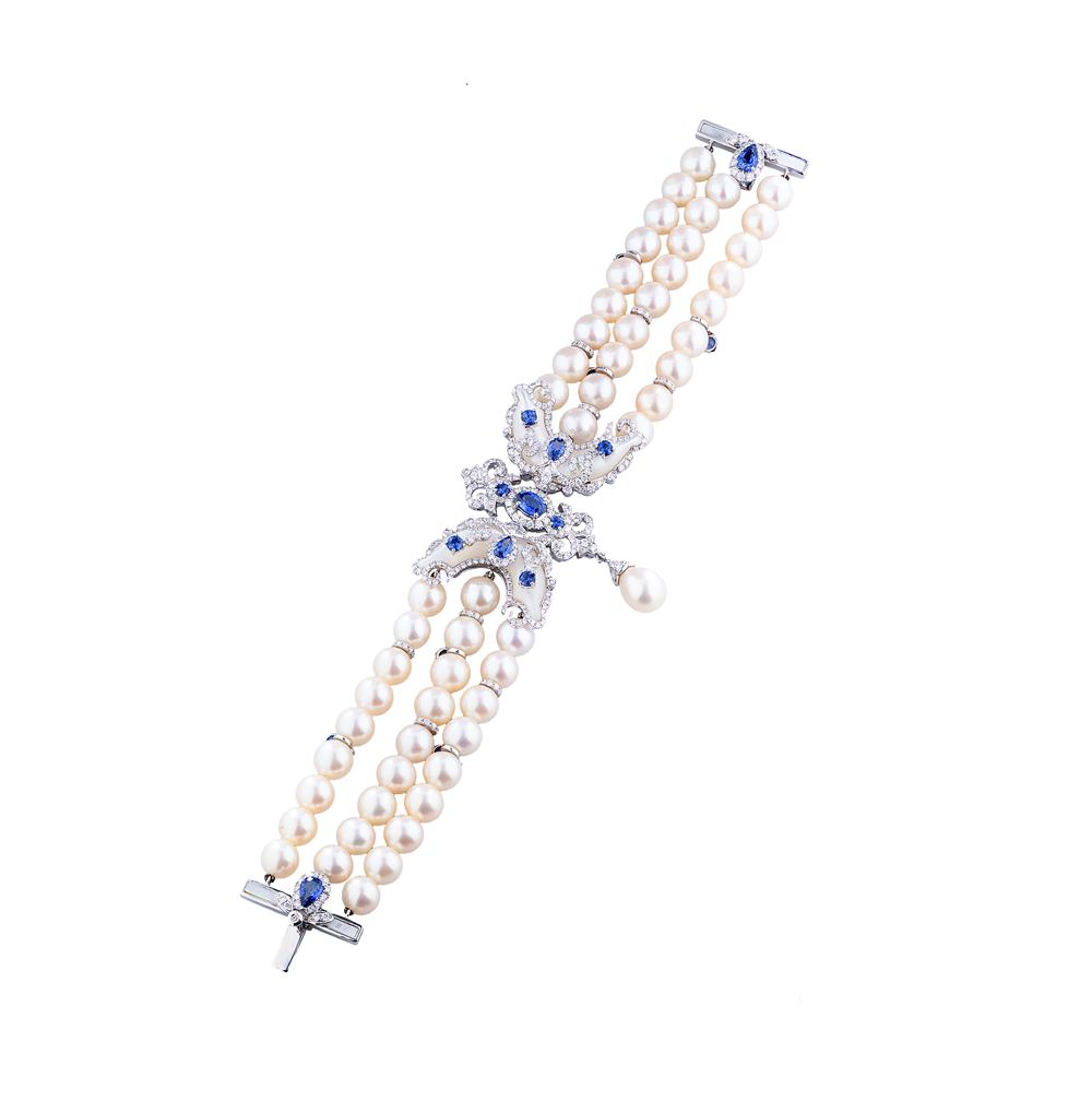 Браслет Ralfdiamonds Natural Diamonds & Sapphires & 7.0 mm Pearl Vintage Style RDB(22705) №3