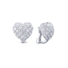 Серьги No name White Gold Heart 3,22 ct Round Cut Diamonds(56432) №1
