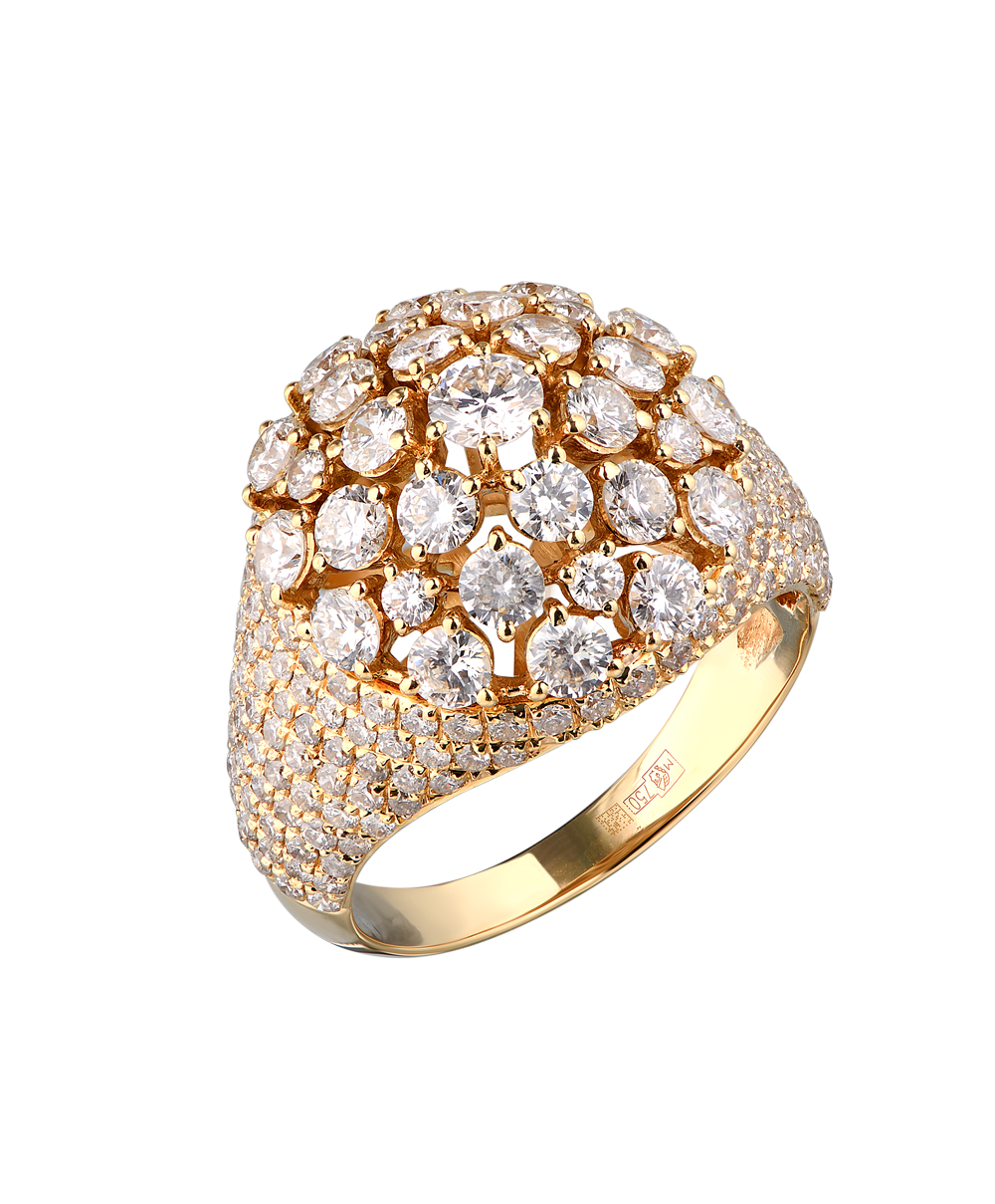 Кольцо No name 3,50 ct G/SI1 Round Diamonds Yellow Gold(15563) №4