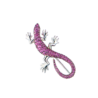 Брошь No name Lizard Ruby & White Gold(55307) №1