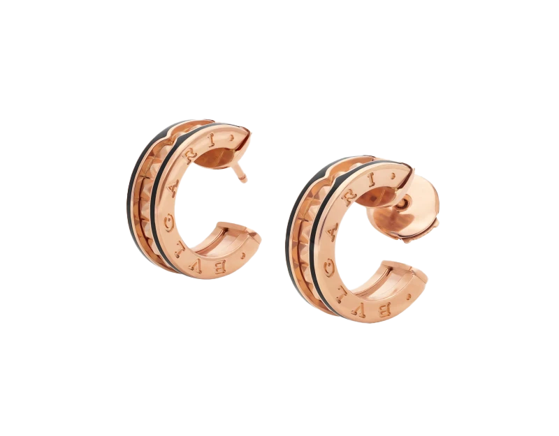 Серьги Bvlgari B.zero1 Rock Rose Gold & Black Ceramic 357567(55375) №2