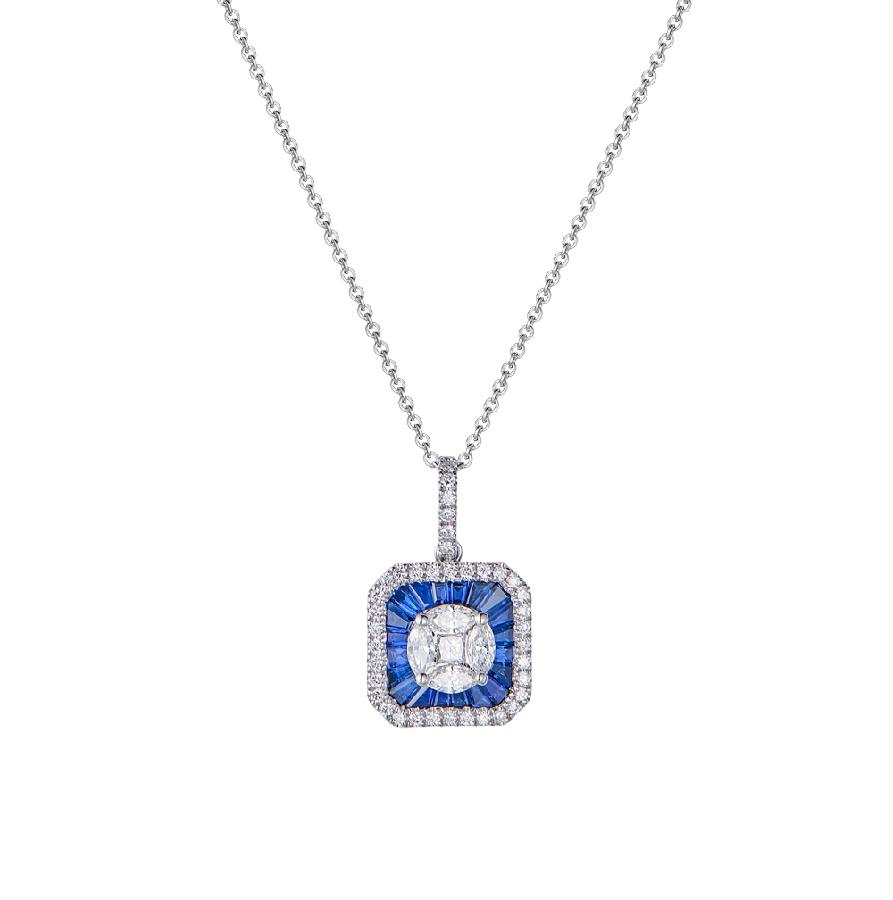 Подвеска Sifani White Gold & Diamonds & Sapphires(56386) №2