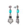Серьги No name Art Deco Turquoise & Diamonds & Onyx(56199) №1