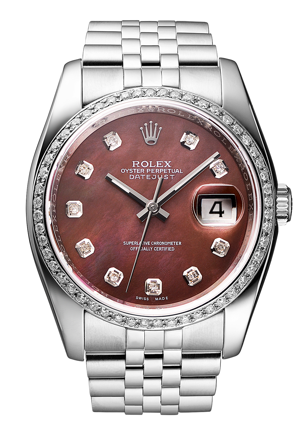 Швейцарские часы Rolex Datejust 36mm Pearl Diamond Dial Custom 116200(12732) №5