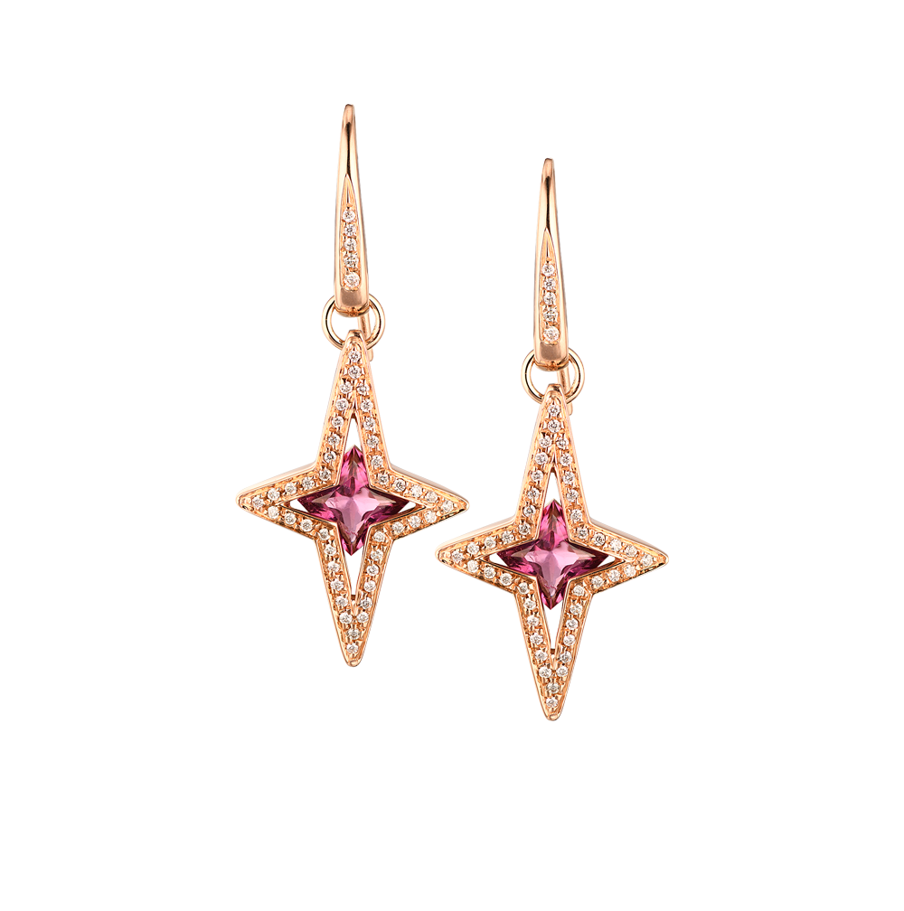 Серьги Gavello Galaxy Star Amethyst & Diamonds(25118) №2