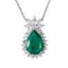 Подвеска No name с изумрудом 9,25 ct Moderate Bluish Green/SI1 и 2,25 ct бриллиантами(55416) №2