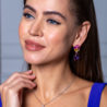Серьги Bvlgari Diamond Sapphire Amethyst Flower Earrings(12869) №4