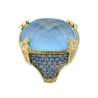 Кольцо Judith Ripka Monaco Cushion Cut Blue Quartz & Diamond & Topaz(55408) №2