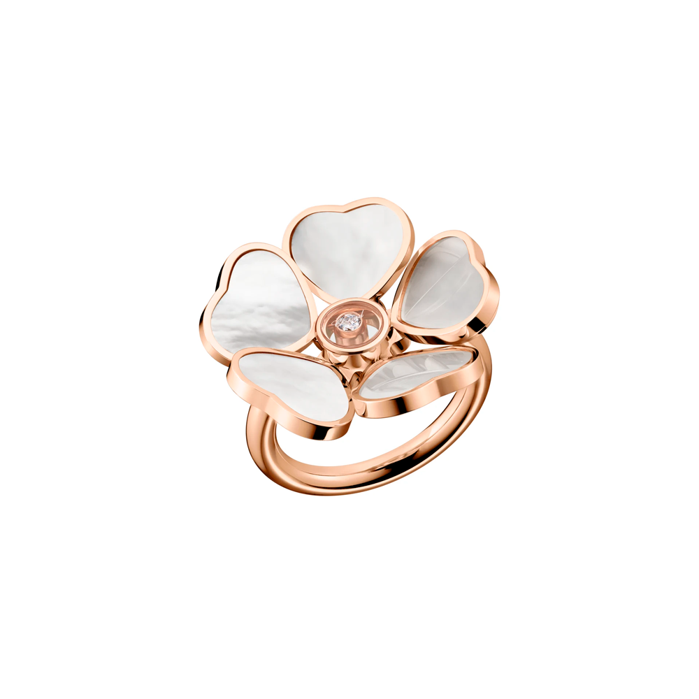 Кольцо Chopard Happy Hearts Flower Rose Gold Mother of Pearl 82A085-5307(17289) №3