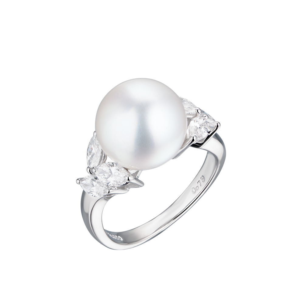 Кольцо Mikimoto Classic Elegance 11.0 mm Akoya Pearl & 0.79 ct Diamond PRH 7047 NDP(25906) №2