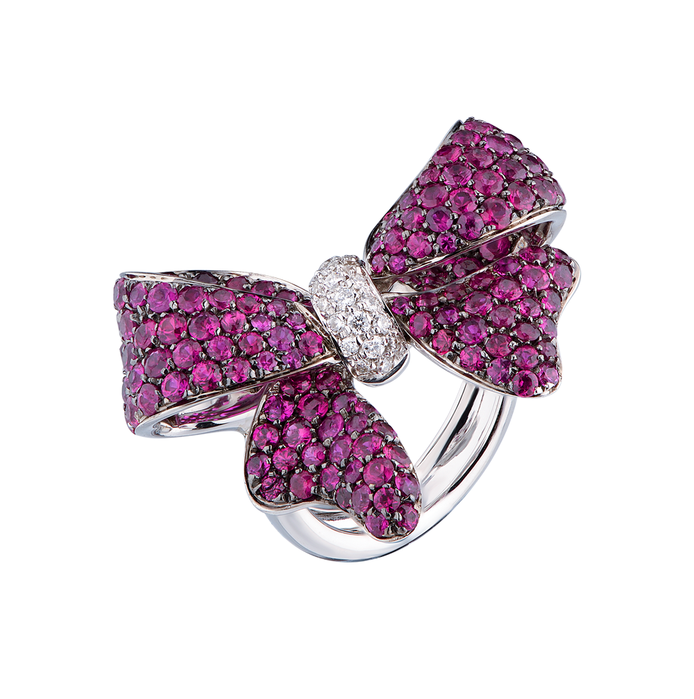 Кольцо Giovanni Ferraris Ruby & Diamonds White Gold Bow(22960) №5