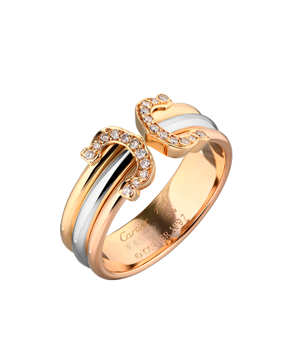 Кольцо Cartier C De Tricolor Ring(14405) №2