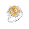 Кольцо GIA 3,51 ct Cushion Cut Fancy Yellow/SI1(24309) №1