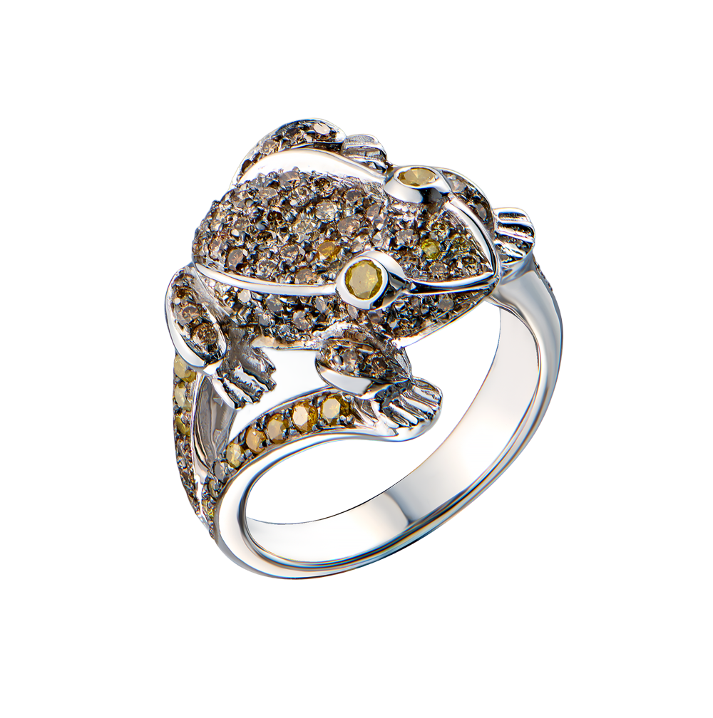 Кольцо Paolo Piovan Fancy Diamonds White Gold Frog(56101) №2