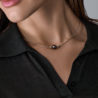 Колье Mikimoto Black Pearl 9 mm & 2 Round Diamonds & White Gold(46439) №3