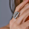 Кольцо No name 3,46 ct Round Cut Diamonds & White Gold(32700) №4