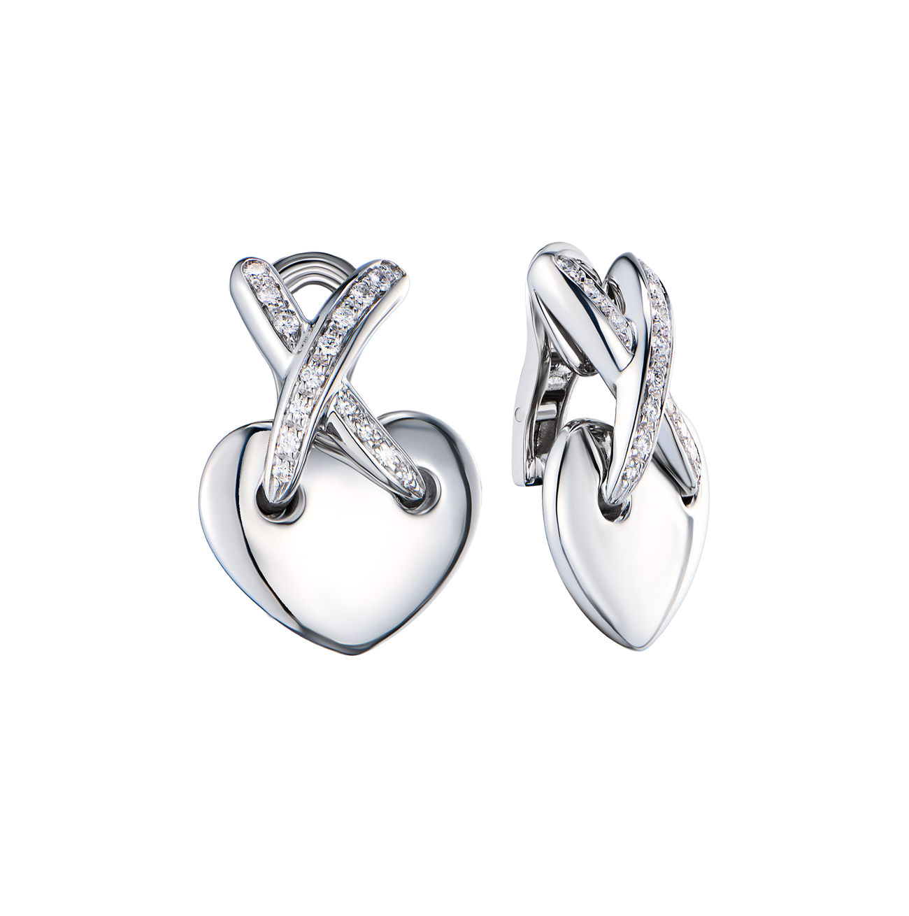 Серьги Chaumet Liens Diamond White Gold Heart(56412) №2
