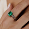Кольцо No name Natural Emerald 3.19 ct Vivid Green/VS & Diamonds 1.25 ct(15236) №3