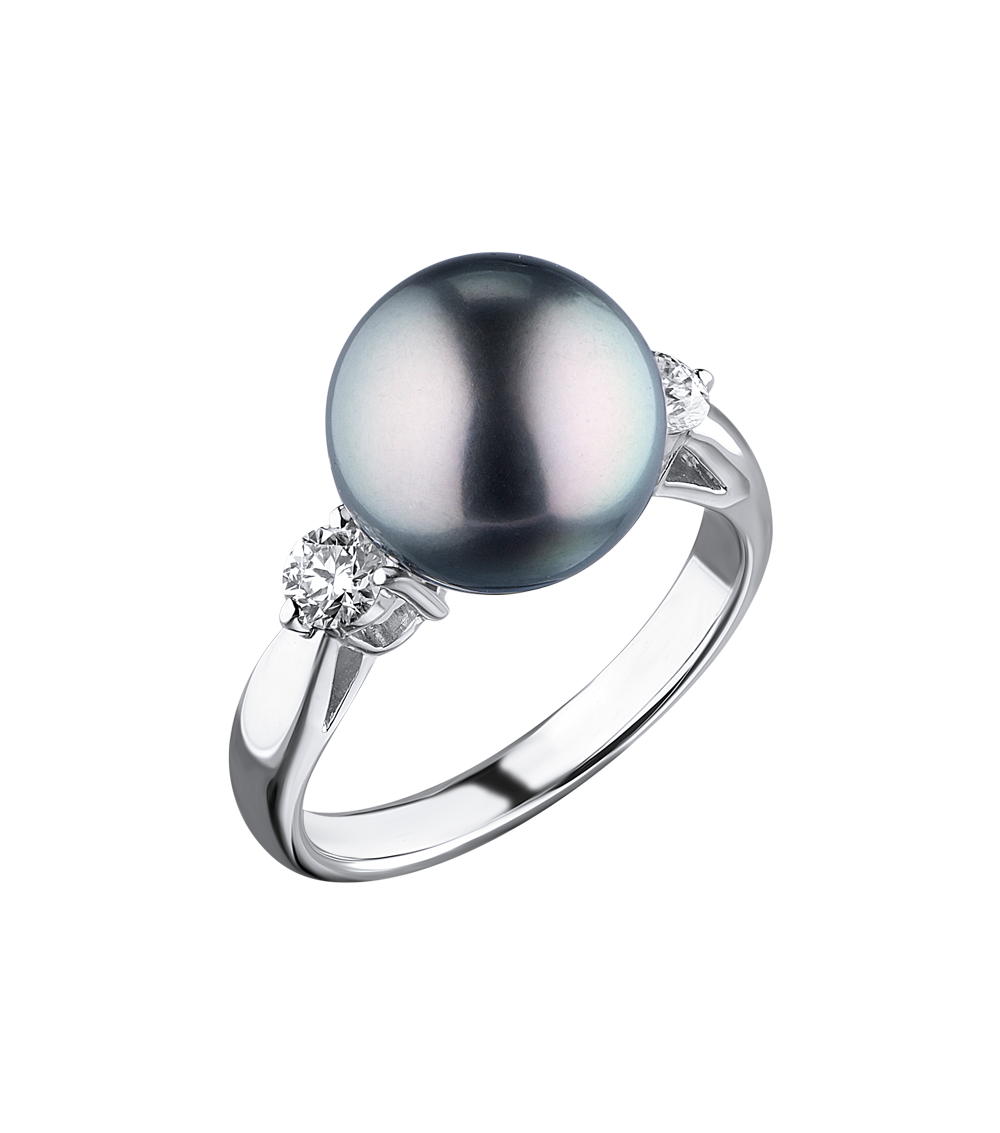 Кольцо Mikimoto Black South Sea Cultured Pearl Classic 11,0 мм(17511) №2