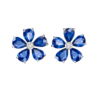 Серьги Mercury Flower White Gold & Diamond & Natural Sapphire(56104) №1