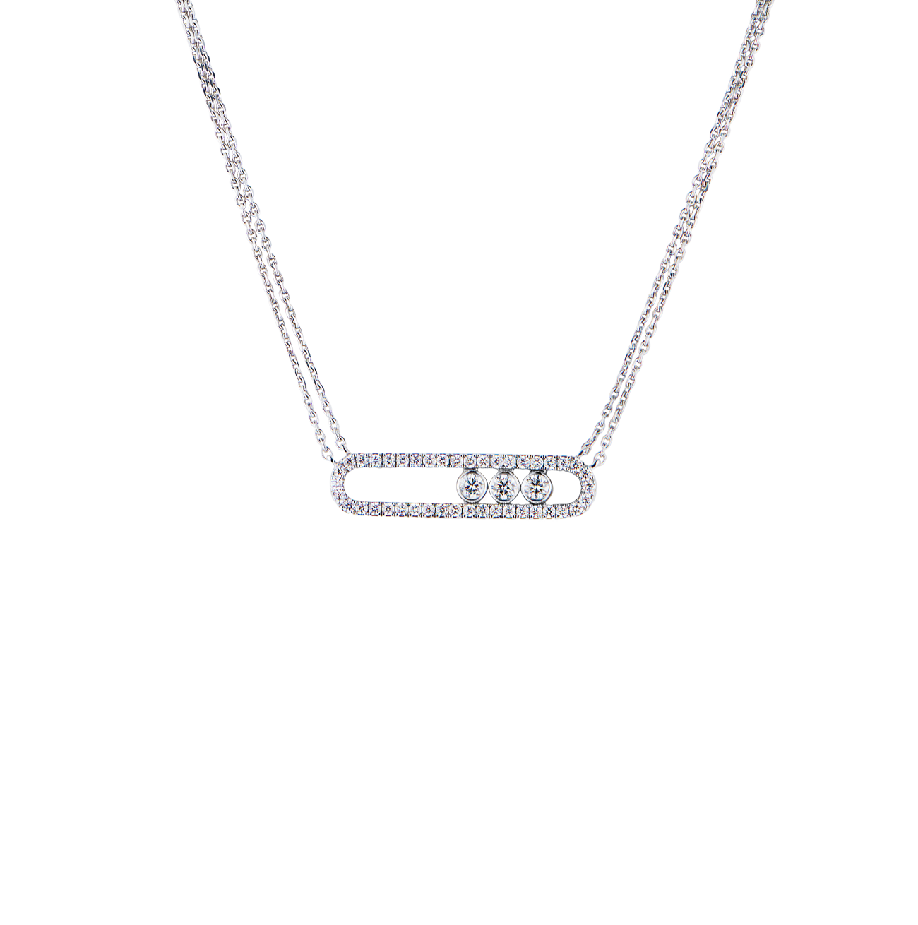 Подвеска Messika Move Classic Pavé necklace Large Model 03994-WG(56384) №2