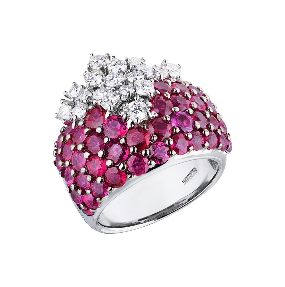 Кольцо Damiani Diamonds & Ruby White Gold(22693) №4