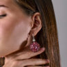 Серьги Jacob&Co Ball Drop Earrings Pink Tourmaline(50267) №2
