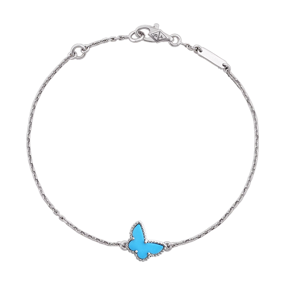 Браслет Van Cleef & Arpels Sweet Butterflies White Gold Turquoise VCARF80400(22239) №2