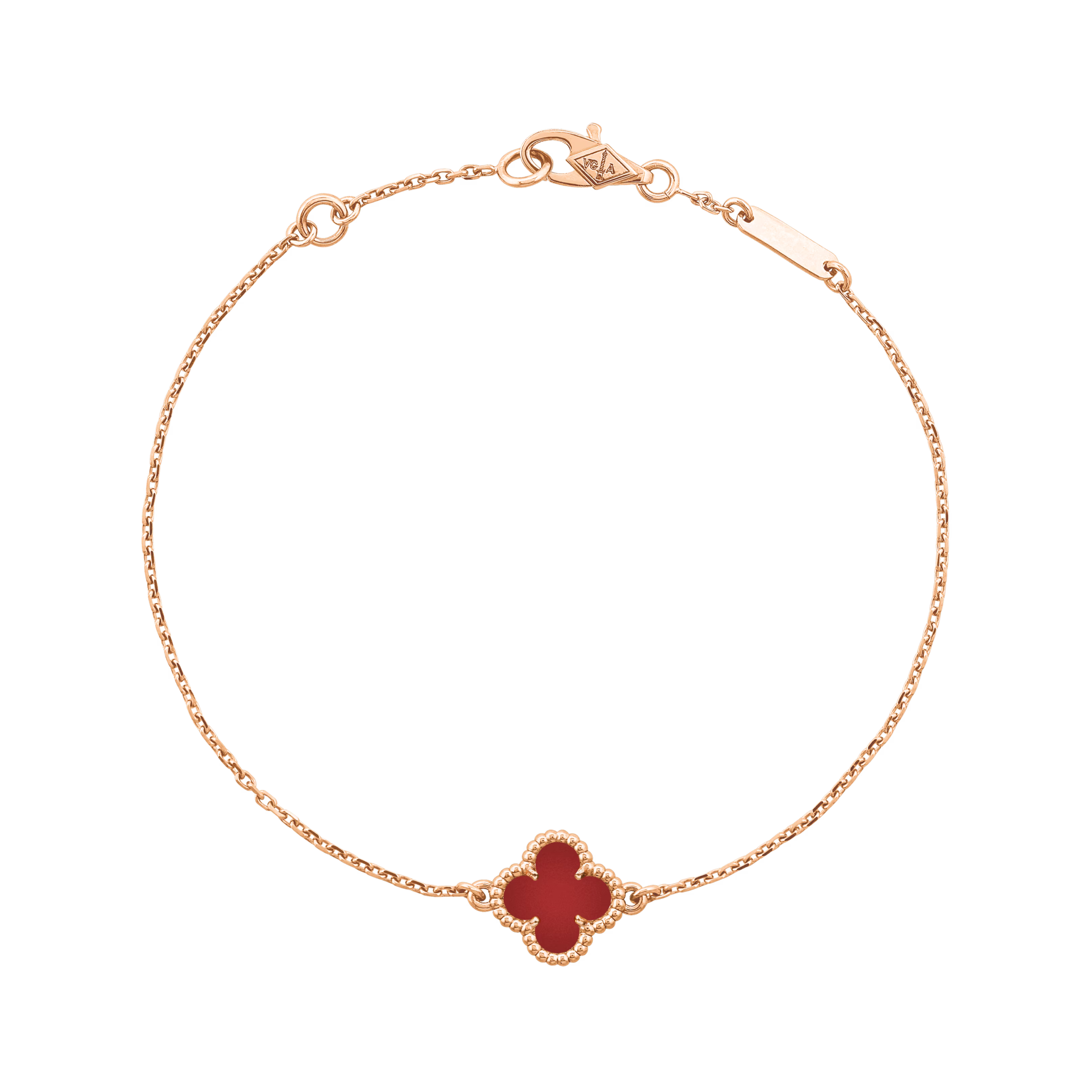 Браслет Van Cleef & Arpels Sweet Alhambra 1 motifs Rose Gold & Carnelian VCARN59K00(55979) №4