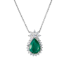Подвеска No name с изумрудом 9,25 ct Moderate Bluish Green/SI1 и 2,25 ct бриллиантами(55416) №1