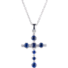Крест Gianni Lazzaro White Gold Diamonds & Deep Blue Sapphire(13090) №1