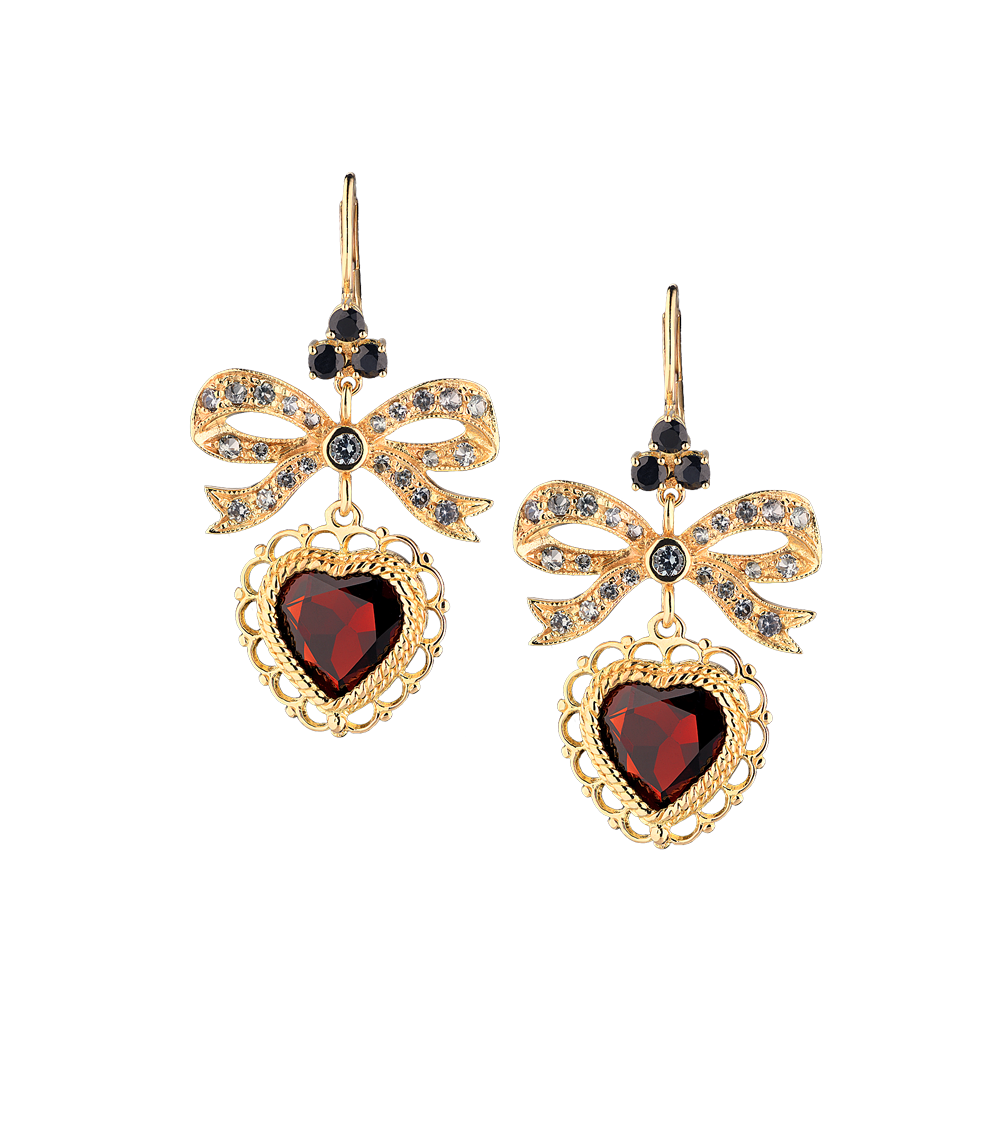Серьги Dolce & Gabbana Love Yellow Gold Garnets & Sapphires WEEL1G WGRA1 Z0000(17311) №2