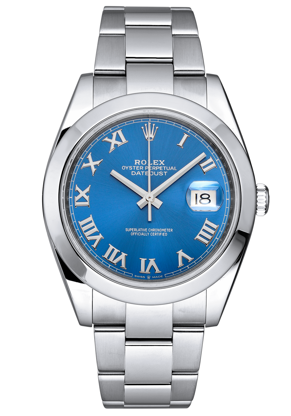 Швейцарские часы Rolex Datejust AZZURRO BLUE ROMAN 126300(21290) №2