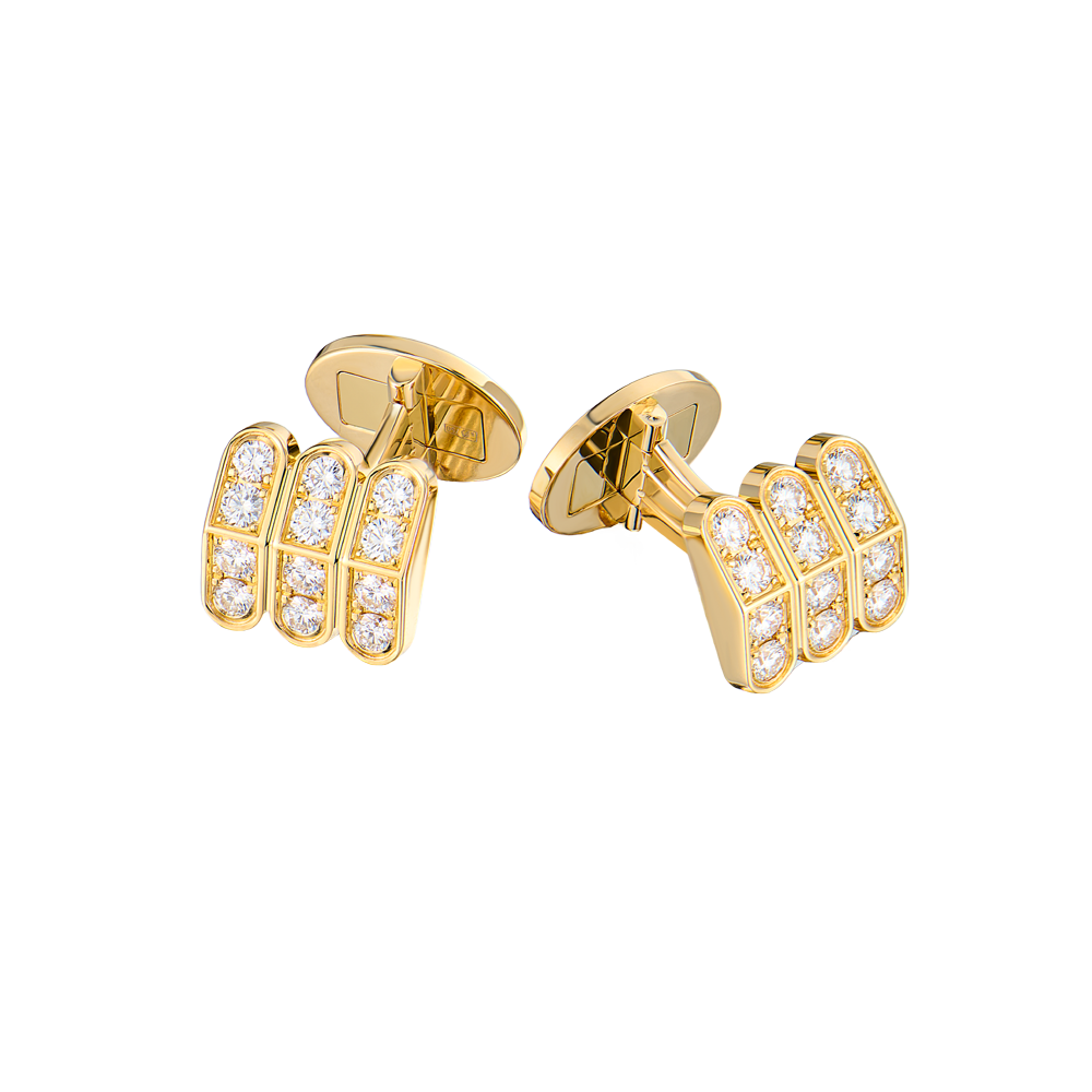 Запонки Harry Winston Premier Collection in Yellow Gold & Diamonds(55501) №2