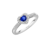 Кольцо Mercury 0,25 ct Heart Shape Sapphire & Diamonds & White Gold MR18749WS(55963) №1