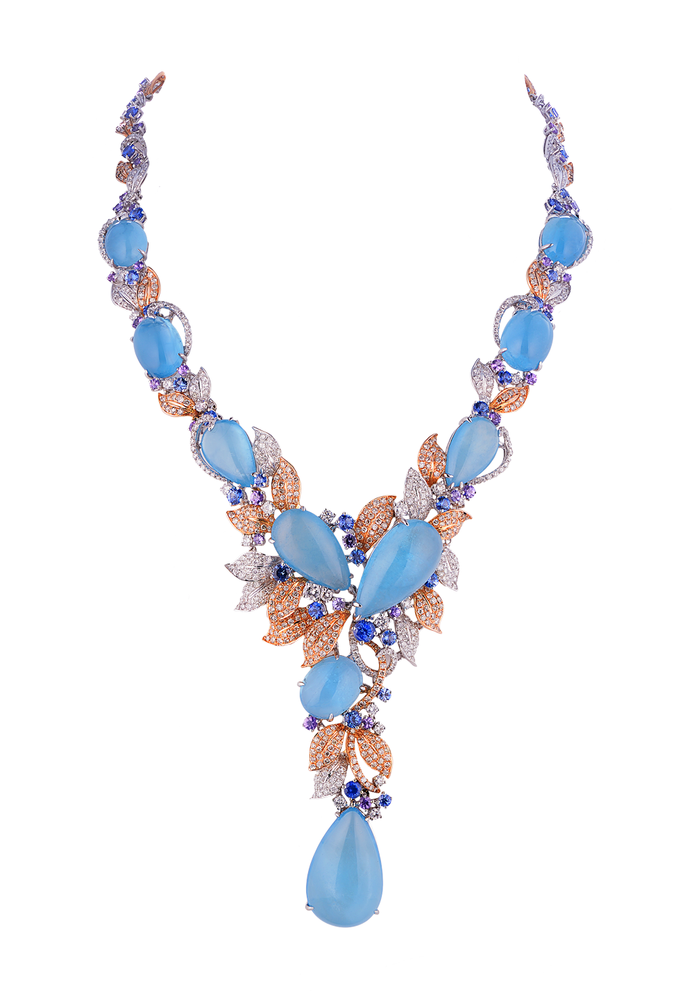 Колье Girona Prive Aquamarine & Sapphire & Diamonds(13092) №9