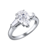 Кольцо Harry Winston 1.50 сt E/VVS1 Classic Winston Pear-Shaped with Tapered Baguette Side Stones RGDPPS015TB(15198) №1