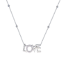 Подвеска No name LOVE White & Rose Gold & Diamonds(56204) №1