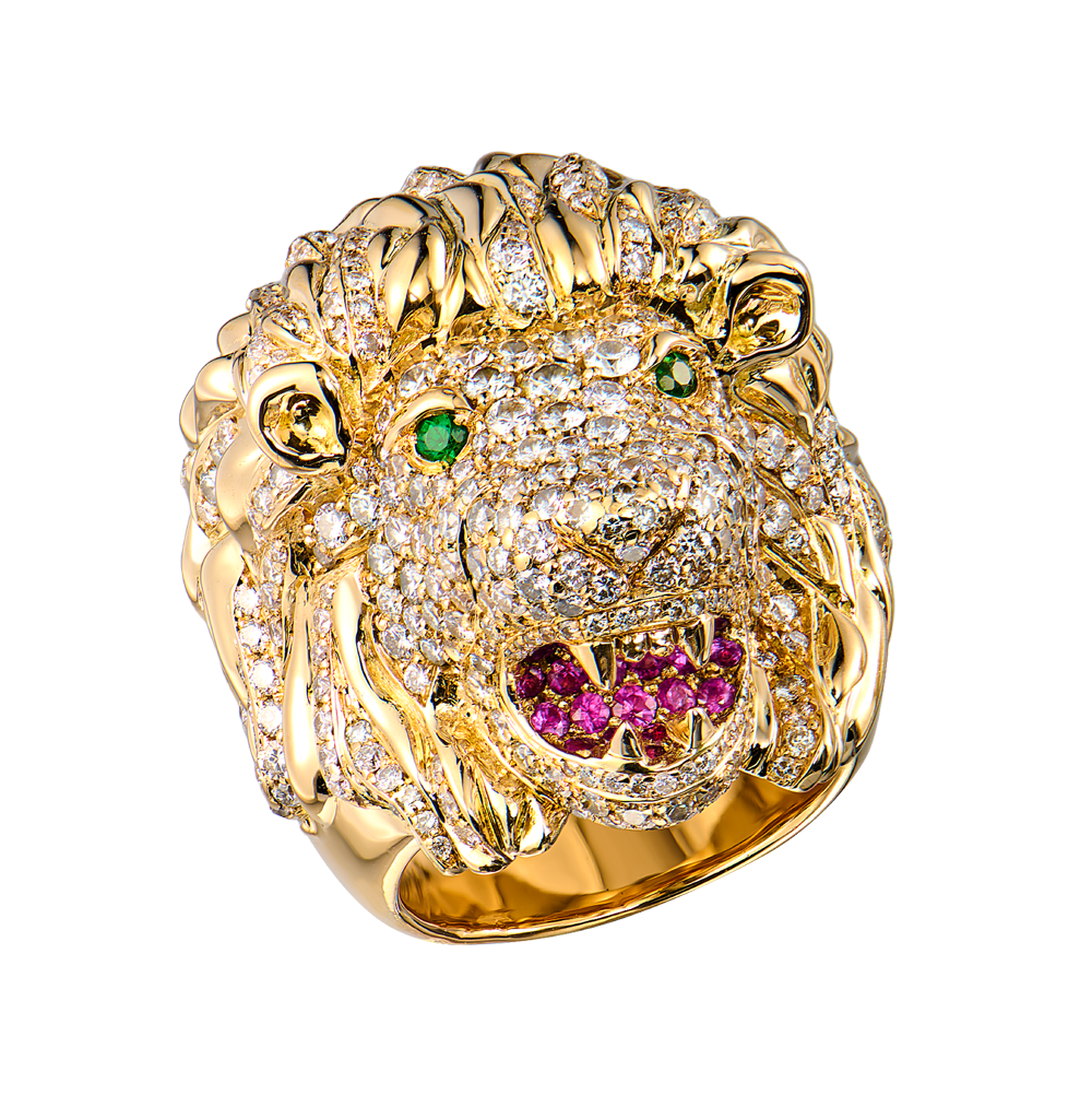Кольцо Georg Hornemann Liov Yellow Gold & Diamond & Ruby & Emerald(55482) №3