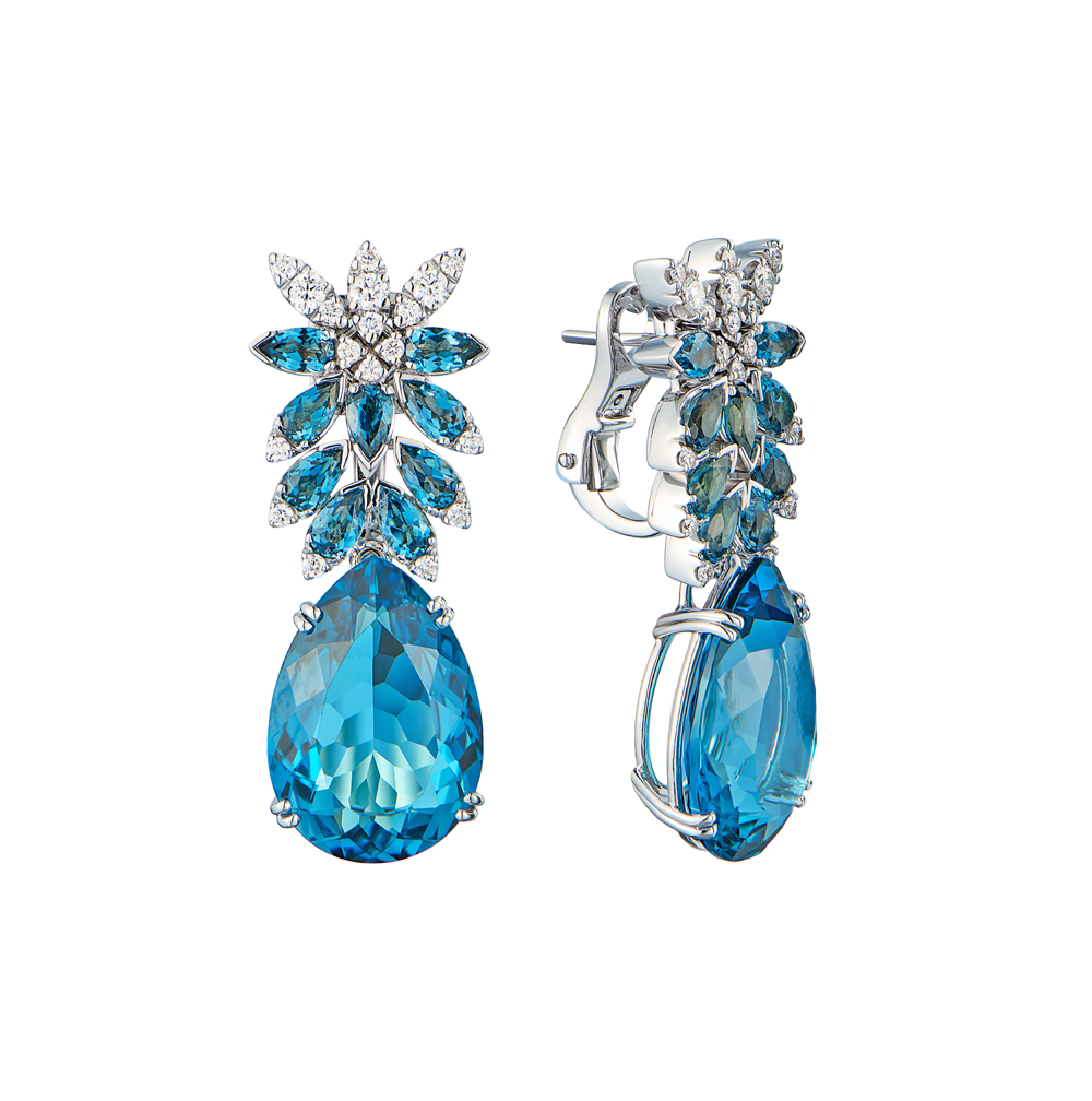 Серьги Pasquale Bruni Ghirlanda Nefertiti White Gold & Topaz & Diamonds 15477B(56007) №2