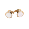 Запонки No name Mother-of-Pearl & Diamonds Yellow Gold(22233) №1