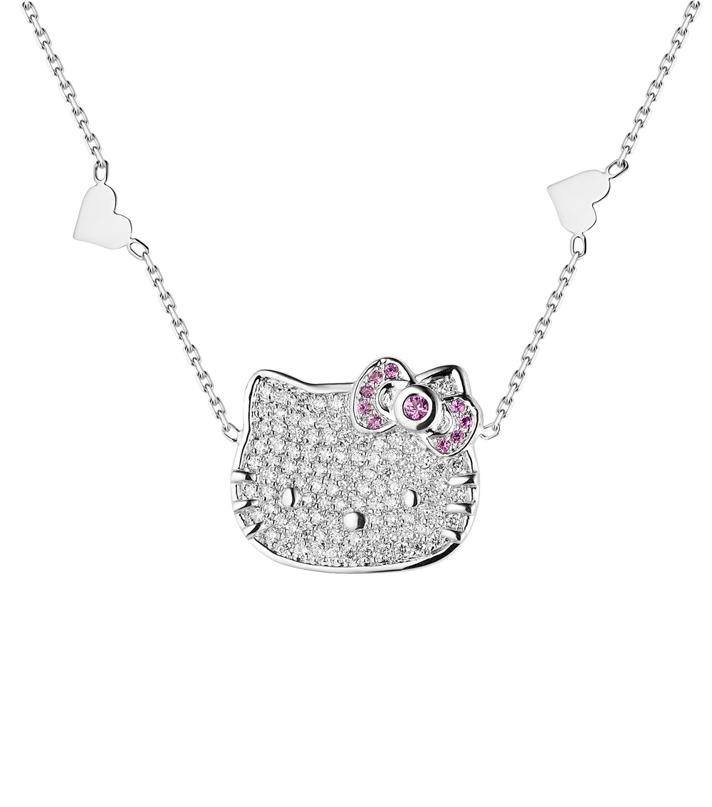 Подвеска Victoria Casal Hello Kitty Head Diamonds & Pink Sapphire(16458) №2