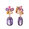 Серьги Bvlgari Diamond Sapphire Amethyst Flower Earrings(12869) №1