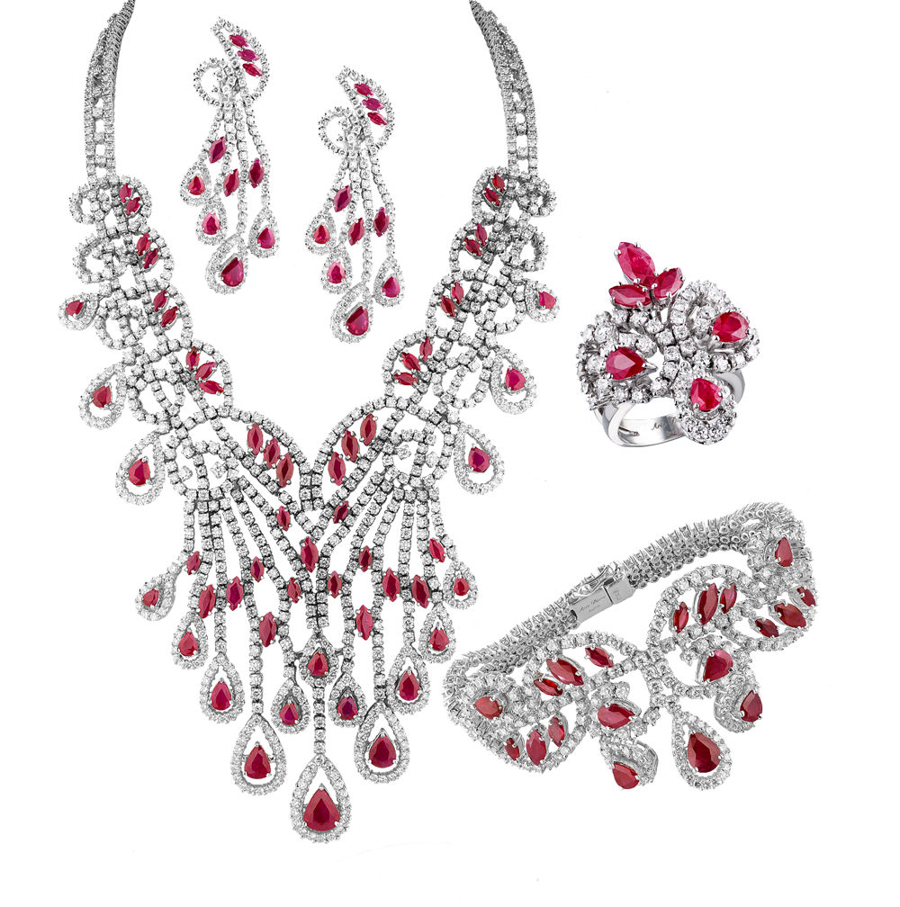Комплект Arte Diore 52.40 ct Natural Diamonds & 44.35 ct Natural Ruby(17521) №8
