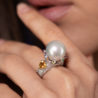 Кольцо Ralfdiamonds White Gold 13.5 mm Pearl Diamonds Ring(12669) №2