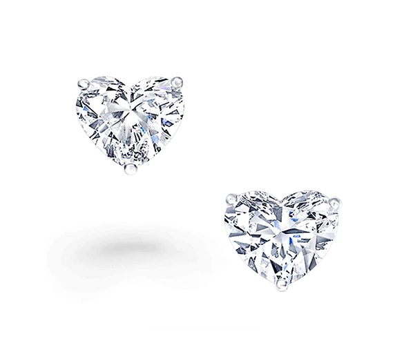 Пусеты GIA 1,00 CT G/VS1 - 1,00 CT G/VS2 Heart Cut DIAMONDS(21369) №4