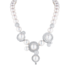 Колье Mikimoto 12.82 ct Diamonds & 9.75 - 13.07 mm Silver Lipped Cultured Pearl Piece Unique(22242) №2