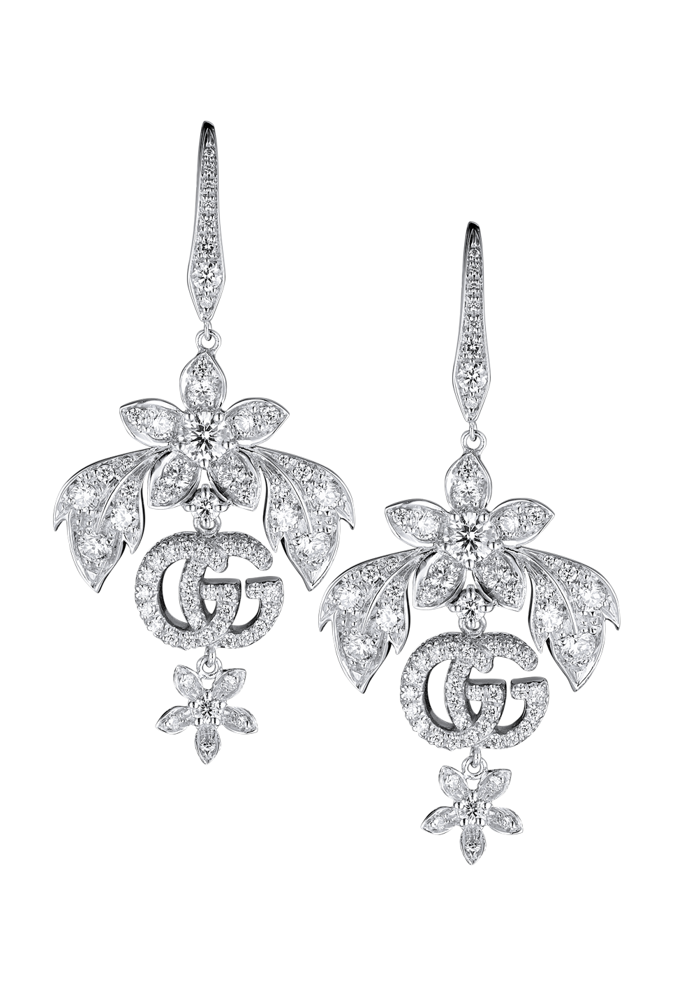 Серьги Gucci Flora White Gold & Diamonds YBD581840001(13074) №2